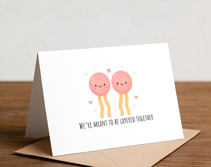 Phospholipid Bilayer Love Card: Science Pun Biology Greeting (A2 Size)