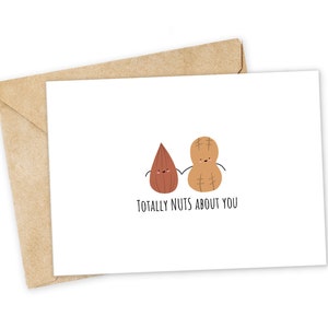 Louco por você - Cartão de felicitações engraçado, Cartão feliz, Cartão eu te amo, Cartão de foodie, Cartão de aniversário, Cartão de trocadilho nerd, Cartão de felicitações engraçado