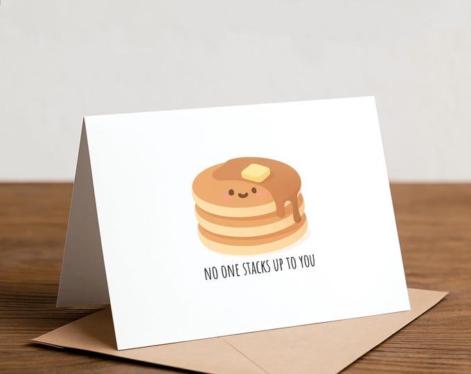 Pancake Pun Greeting Card: Foodie Birthday Card