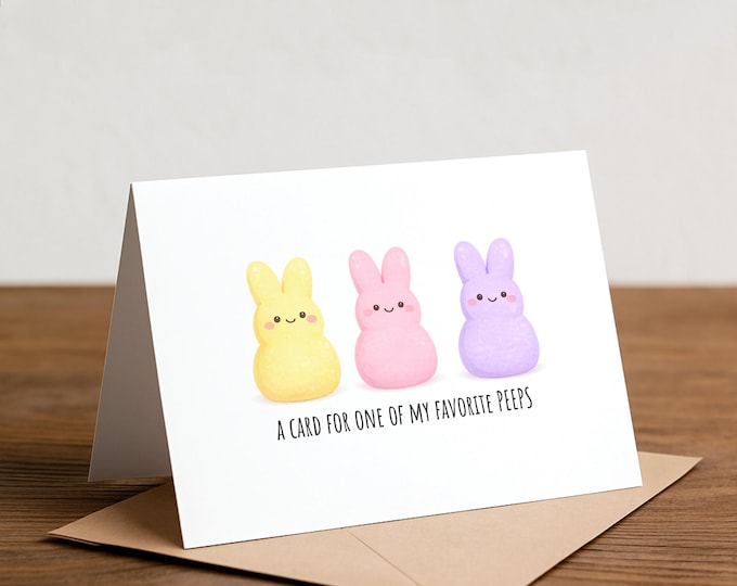 Peeps Easter Greeting Card: Punny Bunny Chick Card