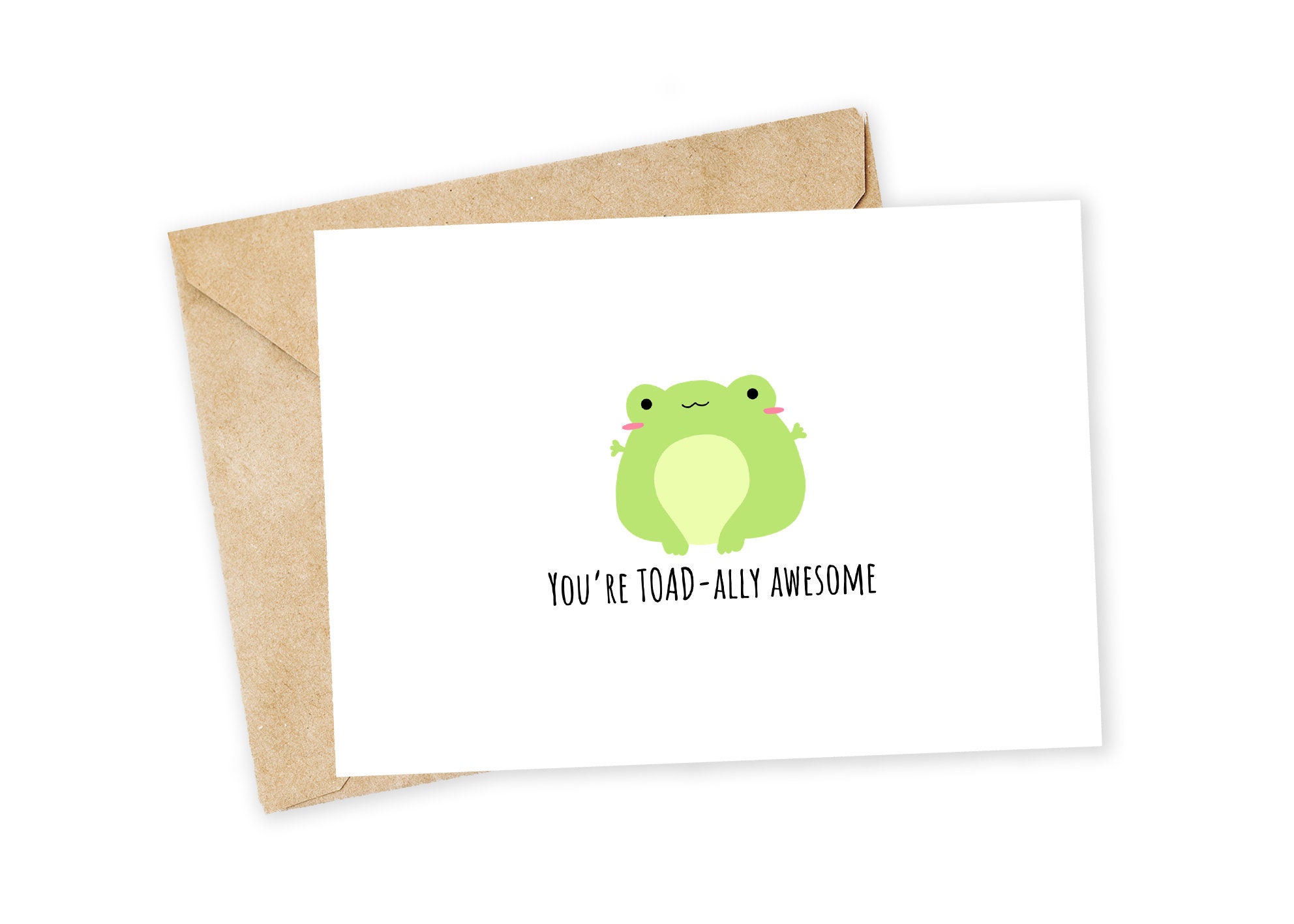 You're Toadally Awesome Toad Greeting Card, Note Card, Funny Valentine,  Thank You Card, Amphibian, Frog, Toad, Cute, Animal, Dad Joke -  Canada