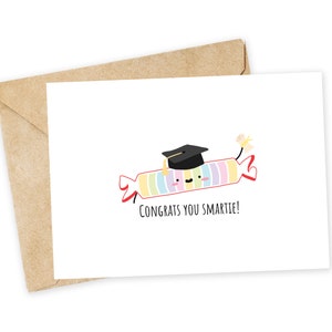 Gefeliciteerd, SMARTIE! - Gefeliciteerd, afstuderen, Steak Card, Foodie, Punny Card, Foodie, Smarties, Snoep, Diploma