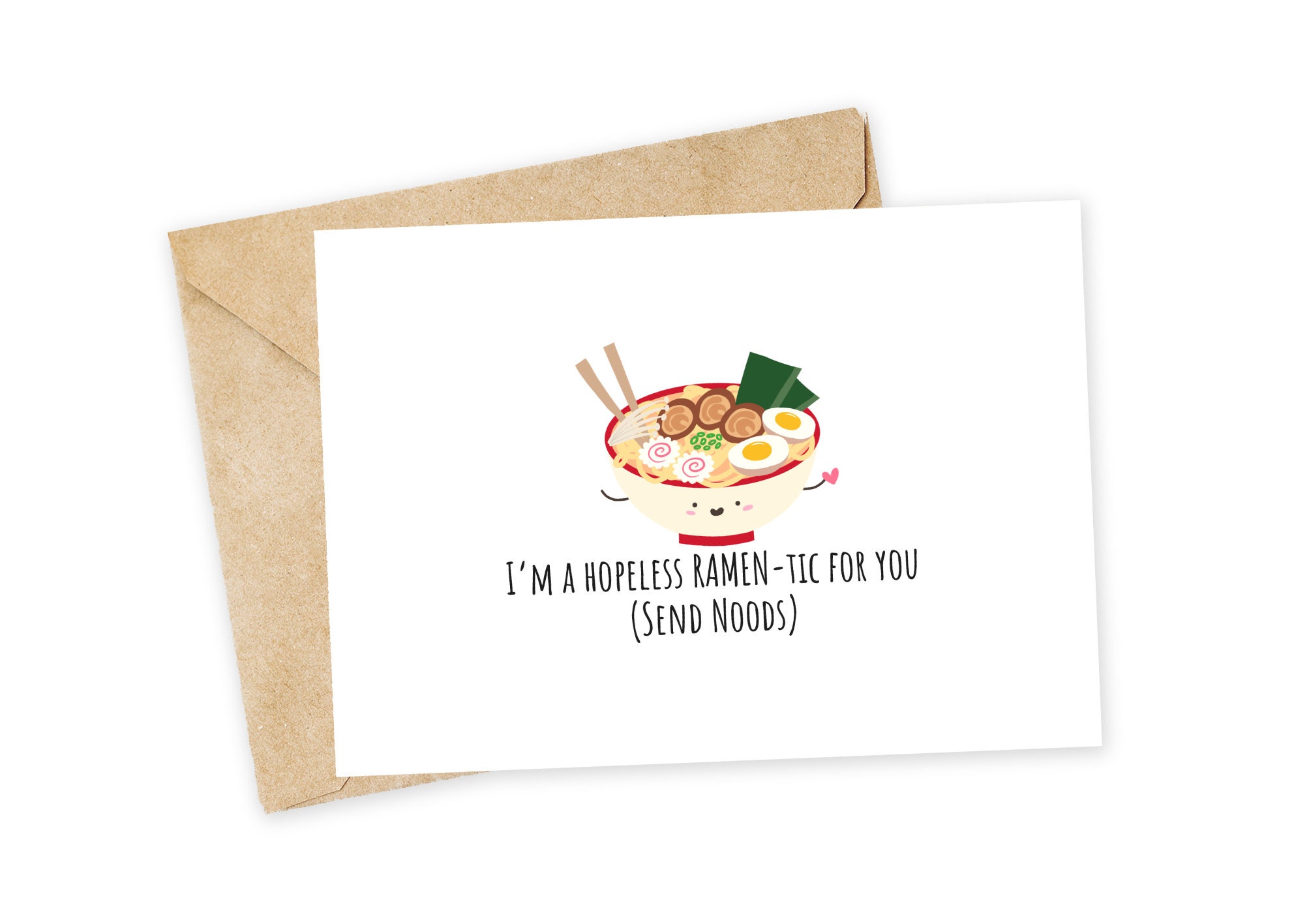 Hopeless Ramentic Ramen Greeting Card Happy Card I Love Etsy UK