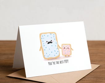 Divertente biglietto di auguri per la festa del papà con Pop Tart - Pop Greeting
