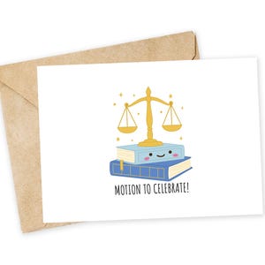 Moción para celebrar: felicitaciones, graduación, juego de palabras, amante de la comida, alcachofa, diploma, JD, LLM, facultad de derecho, doctor en derecho, examen de abogado, abogado