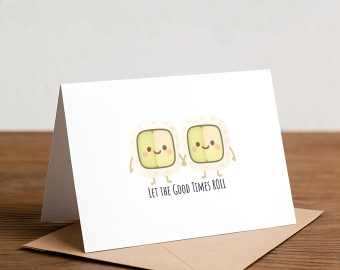 Sushi Pun Greeting Card: Foodie Birthday Card