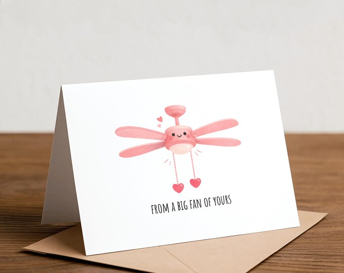 Ceiling Fan Birthday Card: Handmade Pun Card