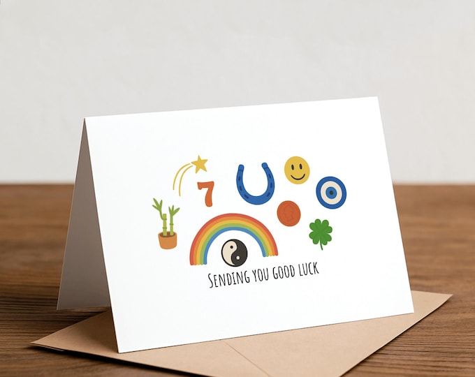 Good Luck Charms Greeting Card: New Job, New Beginnings