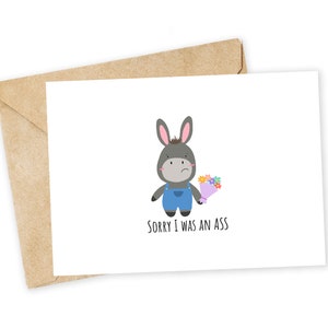 LO SIENTO, fui un IMBÉCIL - Te amo, Tarjeta de felicitación atrevida, Tarjeta de cumpleaños, Tarjeta hecha a mano, Disculpa, IMBÉCIL, Reconciliación