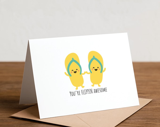 Flippin' Flip Flop Card - Dad Joke Summer Card
