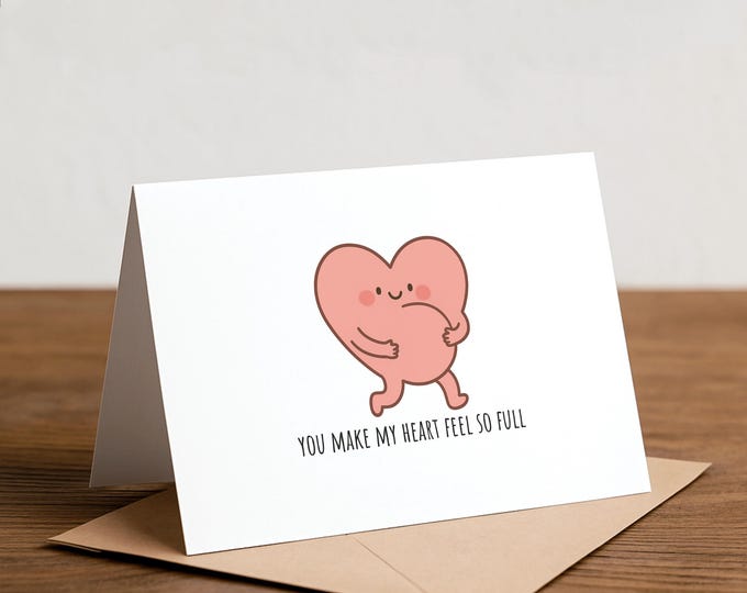 funny full heart greeting card