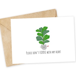 Por favor, no juegues con mi corazón - higuera de hoja de violín, planta, planta tok, higuera, señora de las plantas, amante de las plantas, compañero de cuarto, San Valentín