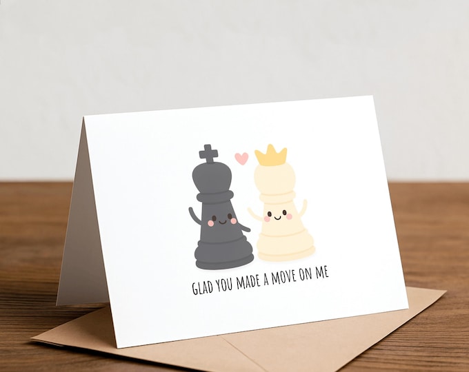 Chess Greeting Card – Funny Valentine, Couples Love Note