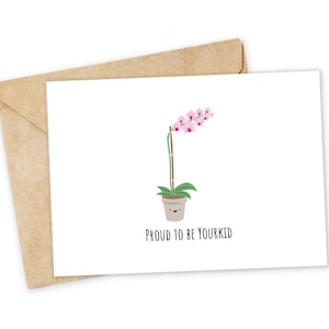 Trots om JOUW kind te zijn - Moederdagkaart, Vaderdagkaart, I Love You-kaart, Moederdag, nerdy woordspelingkaart, cadeau voor ouders, punnykaart