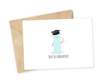 Graduated Cylinder - Congratulations, Graduation, Punny card, Chemistry card, graduation, science card, STEM, engineering, degree, new grad