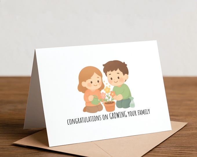 Baby Shower Card: Growing your family