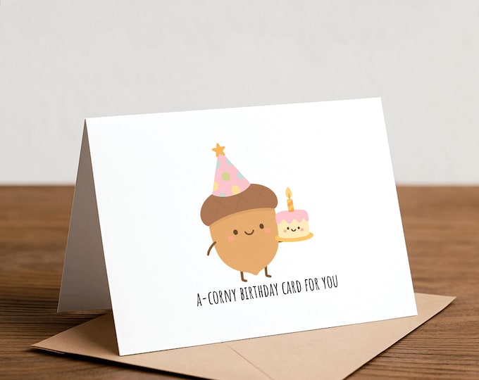 ACORN Birthday Card - Funny Greeting Card