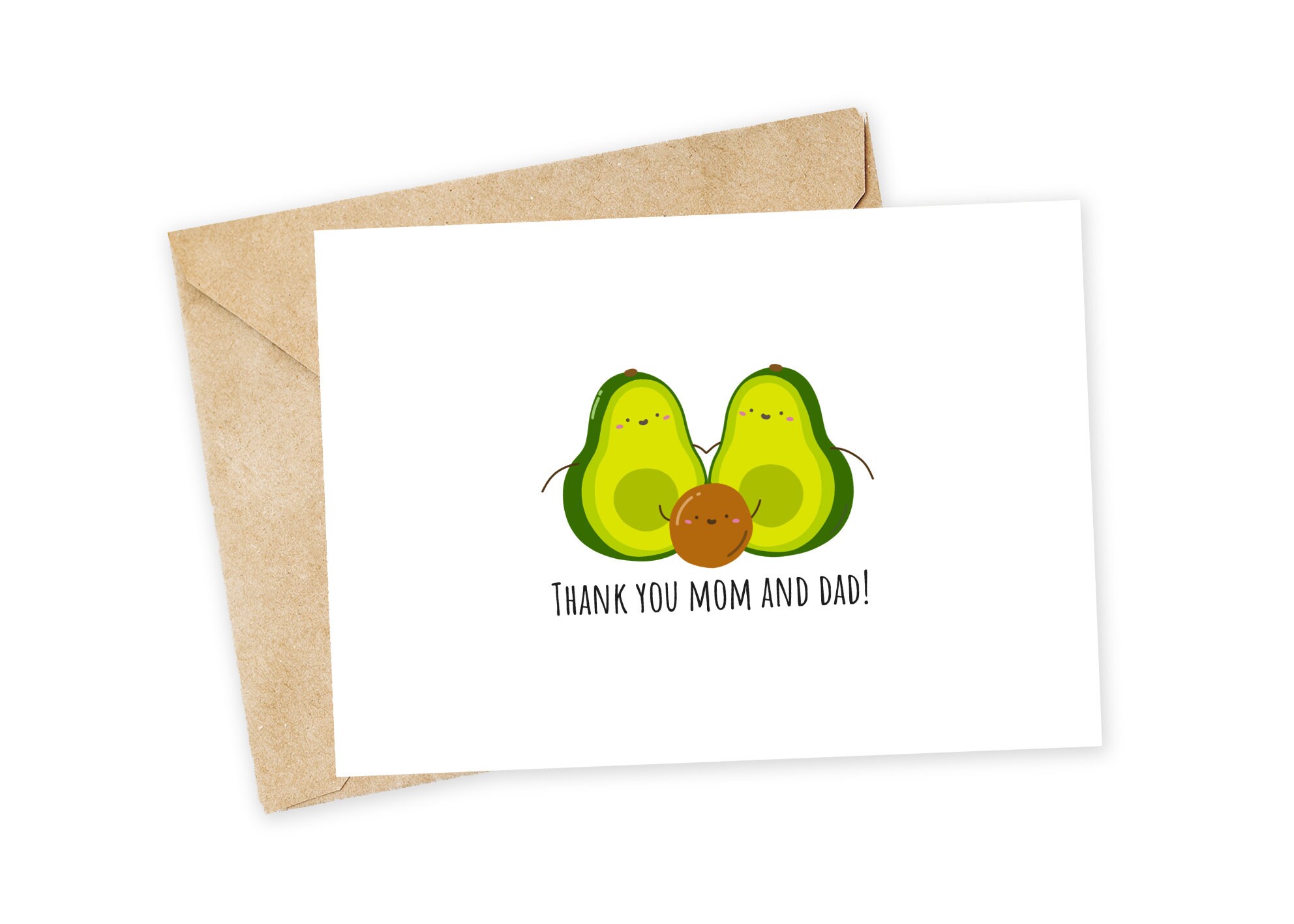 Thank You MOM and DAD Mother's Day Card Father's - Etsy