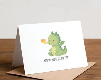 Dragon Love Card: wenskaart Nerdy woordspeling