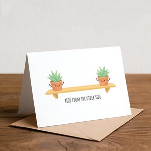 Aloe From The Other Side Greeting Card: Social Distancing Card