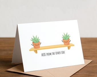 Aloes z drugiej strony – kartka z życzeniami: Karta z zachowaniem dystansu społecznego