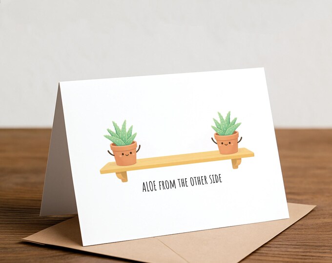Aloe From The Other Side Greeting Card: Social Distancing Card