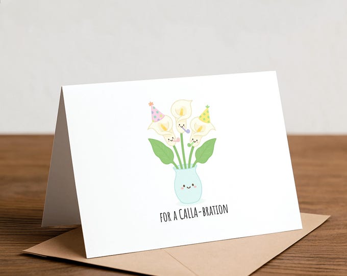 Calla Lily Birthday Card: Celebration Card