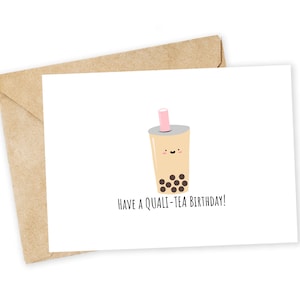 Boba Birthday Card: Funny Pun Handmade Greeting Card