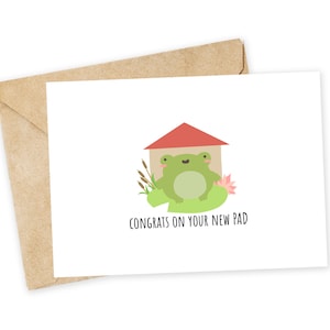 Parabéns pelo seu novo PAD - Cartão de felicitações para casais, Cartão feliz, Casa nova, proprietário, FHA, comprador de casa pela primeira vez, mudança, cartão de apartamento novo