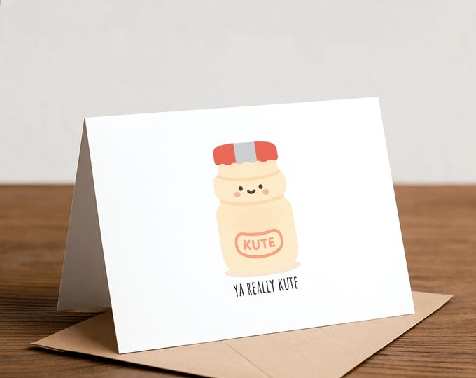 Ya really KUTE - Yakult Card, Funny Punny Greeting, Handmade Card