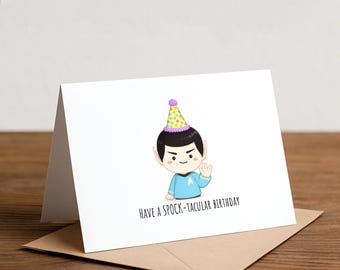 Tarjeta de cumpleaños de Spock: Divertida felicitación de Star Trek
