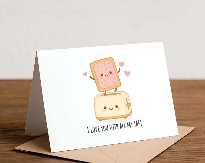 Pop Tart Toaster Greeting Card – Funny Valentine, Family, General Love Card