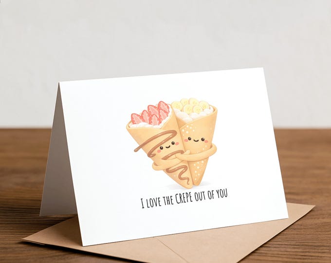 Crepe Pun Greeting Card: Handmade Happy Birthday Card