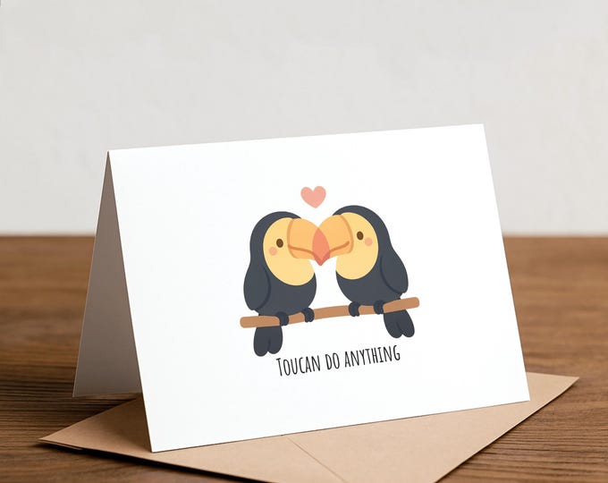 Toucan Greeting Card: Funny Valentine, Thank You Card