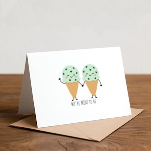 Mint to Be Greeting Card: Punny Foodie Card