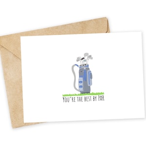 Eres el mejor de PAR - Tarjeta de felicitación de golf, Tarjeta feliz, Tarjeta de amor, Golfista, Par, Bolsa de golf, Deportes, Canal de golf, Tee, Tee de golf, Golf