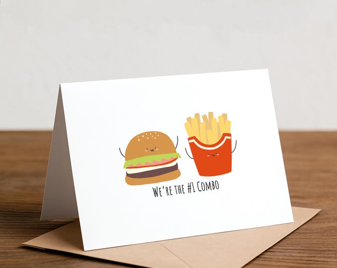 Burger Greeting Card: Punny Foodie Card