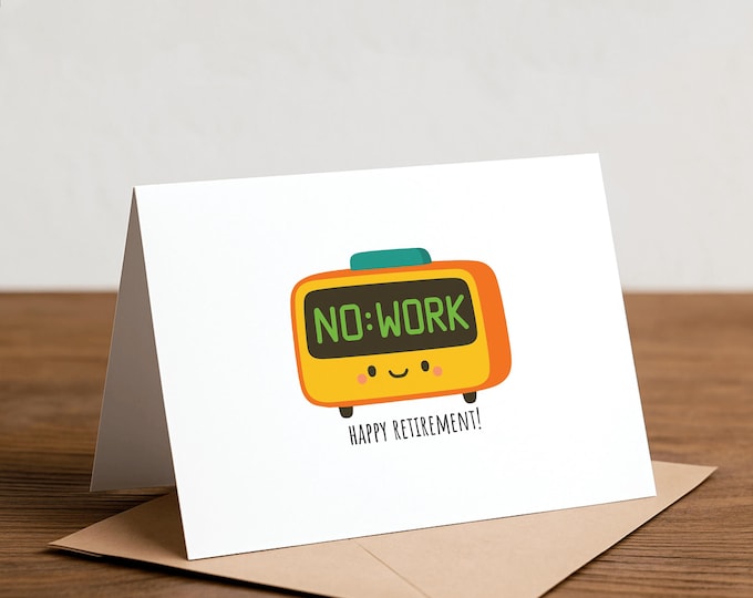 Happy Retirement Greeting Card: Handmade A2 Card