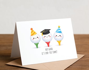 Golf graduation card - partee time