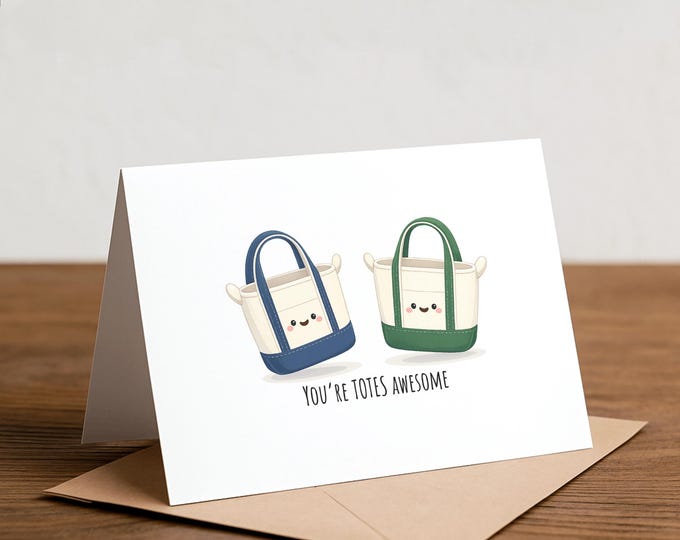 You're TOTES Remarkable Greeting Card - Pun Thank You Card
