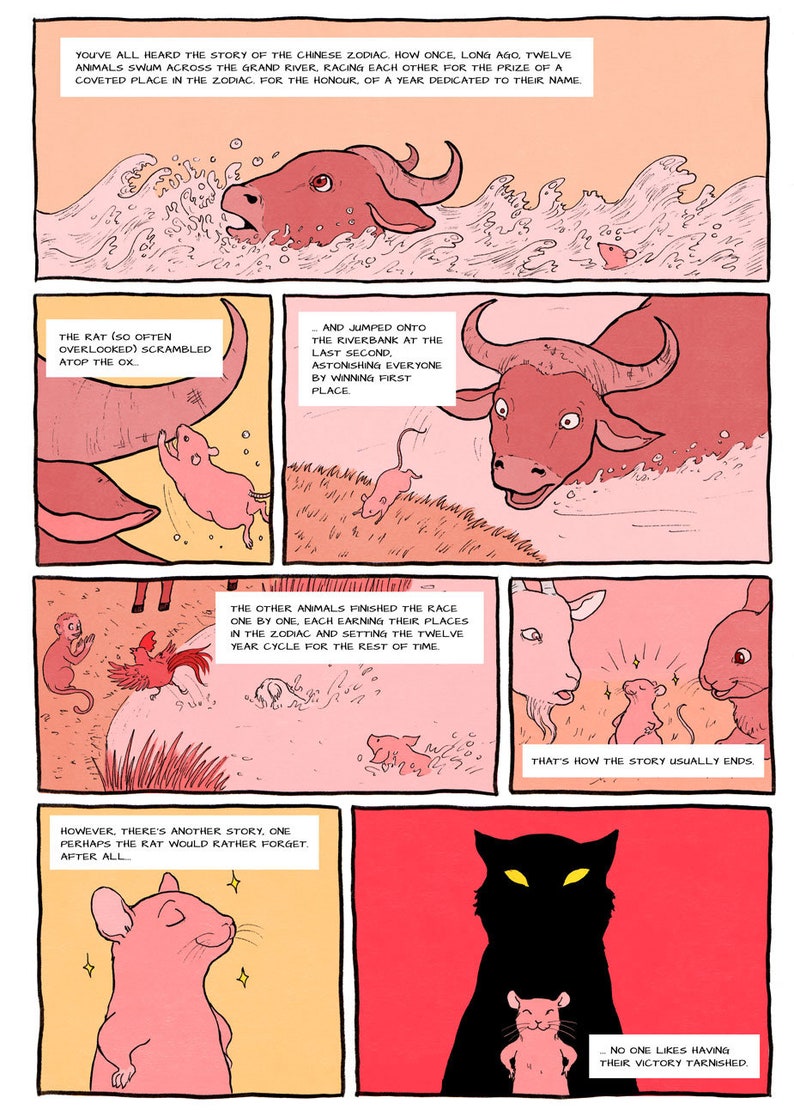 The Dog & The Cat PDF Queer Lesbian Romance Comic Chinese Zodiac image 2