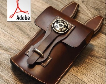 Designer Leather Hip Bag Printable PDF Pattern