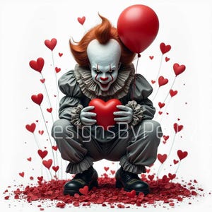 Paquete: fan art inspirado en Pennywise IT, payaso colorido, terror, archivos digitales de sublimación PNG JPG, elaboración de 4 imágenes únicas