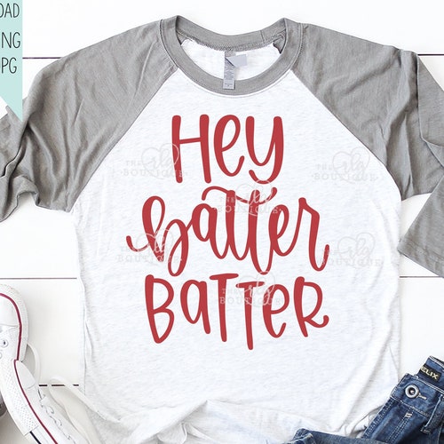 Hey Batter Batter Svg Baseball Svg Baseball Shirt - Etsy