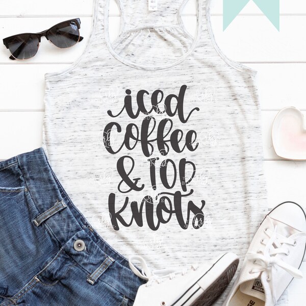 iced coffee & top knots design