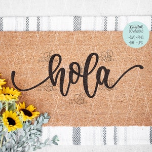 Hola Graphic Overlay Vector File Hola Y'all SVG Cut File Hand Lettered Cut File Cricut Svg Cutting File Silhouette Download Hola SVG