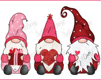 Valentine's Day Gnomes PNG - Gnome Clipart - Gnome PNG