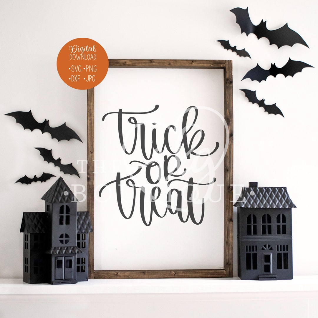 Trick or Treat Svg, Halloween Svg, Cricut Svg, Silhouette Cut File - Etsy