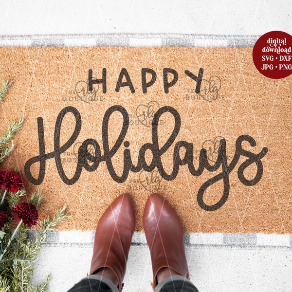 Door Mat Holiday Trellis