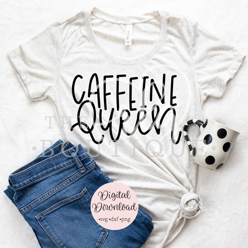 Download Clip Art Art Collectibles Caffeine Queen Svg Silhouette Cut File Coffee Svg Hand Lettered Svg Latte Svg Silhouette Cut File Cricut Svg Cricut Svg